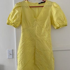 Zara yellow mini dress XS